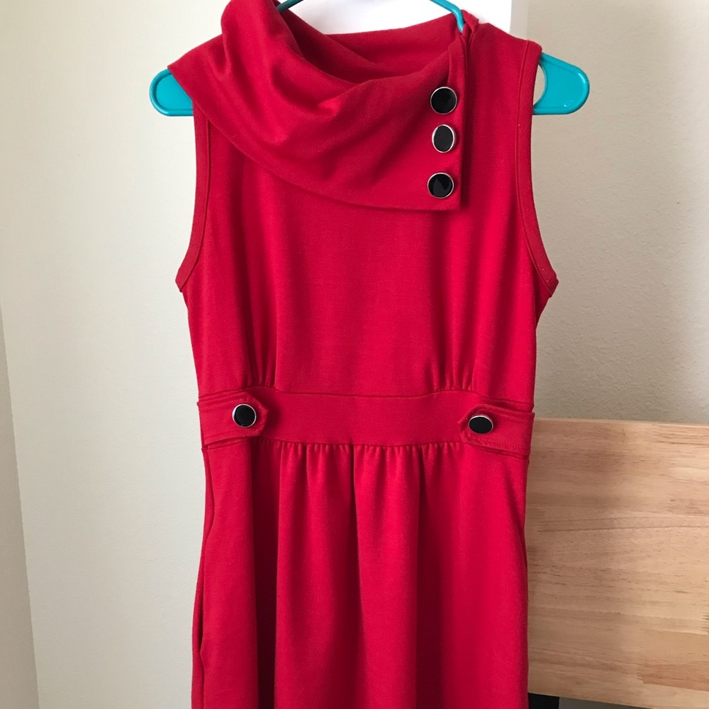 ModCloth Coach Tour A-Line Dress Red